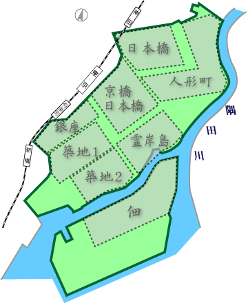東京都中央区地図